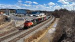 CN 3194 climbs the hill out of Akron.